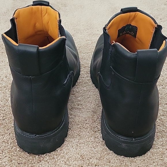 Timberland Black Leather Boots Mens 12M - Picture 3 of 5